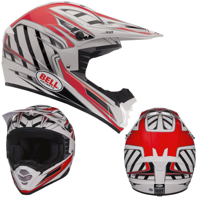 Bell sx-1 switch red grey/red small motocross mx helmet off road dirtbike