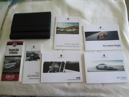 2015 porsche 991 turbo &amp; s owner&#039;s manual, pcm nav book, 911 service book, case