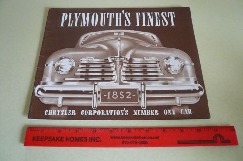 1941 ? plymouth sales brochure - vintage