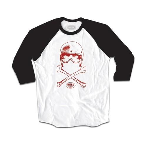 Bell bell and wrenches baseball t-shirt black/white