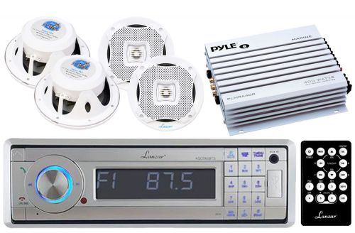 Bluetooth usb cd marine receiver,400w marine amplifier,6.5&#034; marine 2way speakers