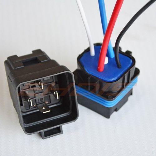 12v 40amp 4pin car relays waterproof integrated relay socket spst relay 4 wires