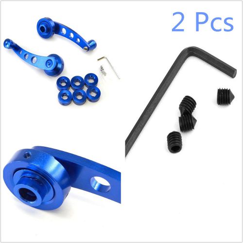 2 pcs blue aluminium billet car window winder crank glass handle knobs for dodge