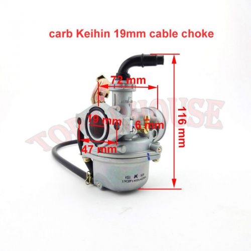 19mm pz19  carburetor cable choke fit go kart quad atv50cc 70 90cc 110cc