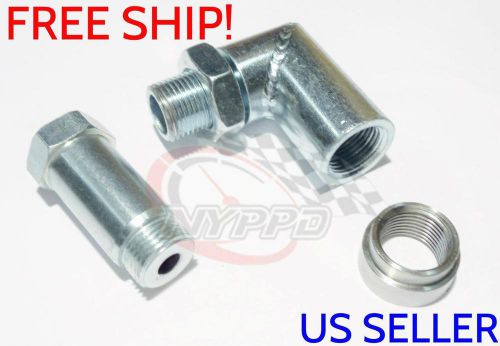 Nyppd o2 oxygen sensor m18 x 1.5 hho h2o spacer + 90° degree angled + s.s. bung