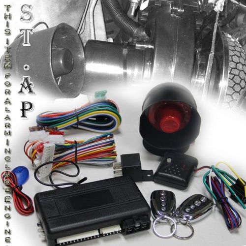 Jdm 2 button remote engine start car lock  alarm auto security system wiring kit