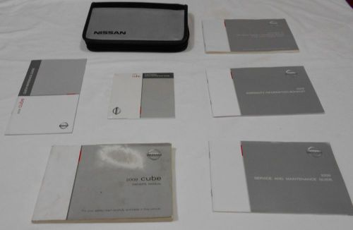 2009 nissan cube owner manual 6/pc.set+ cd-rom gray &amp; black nissan premium case