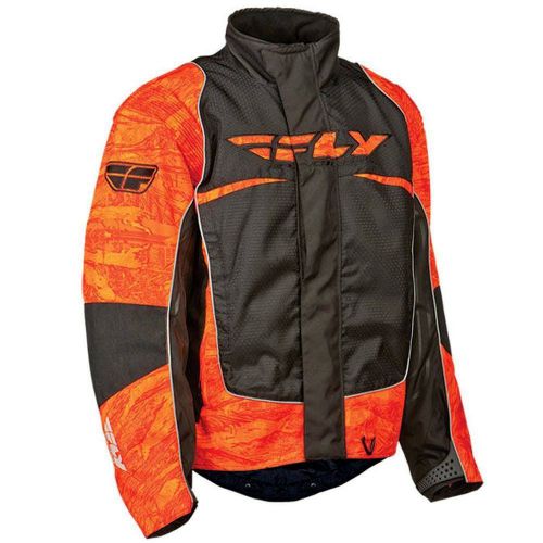 Fly racing snx wild snowmobile jacket orange/black