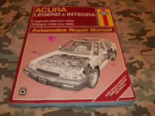 Haynes manual, 1986-90 acura legend, 1986-89 acura integra, 12020