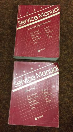 1984 chrysler shop repair manual oem chassis, body, electrical charger e class b