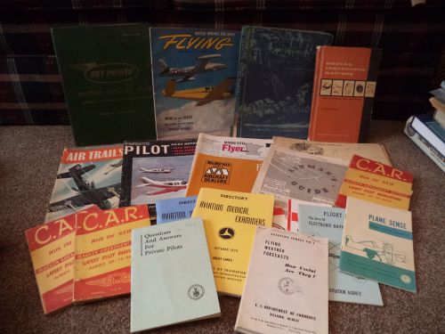 Vintage lot private plane aircraft books manuals atlas ground instructor ratings