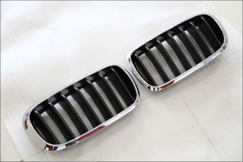 Fit bmw x5 e71 2009-2014 new style chrome black front grille mesh grill vent