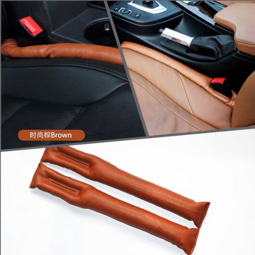 Car brown pu leather seats side seam gap filler stop holster leakproof for bmw