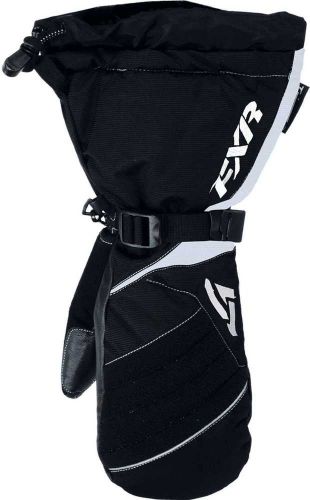 New fxr-snow fusion womens insulated mitts/gloves, black/white, womens small/sm