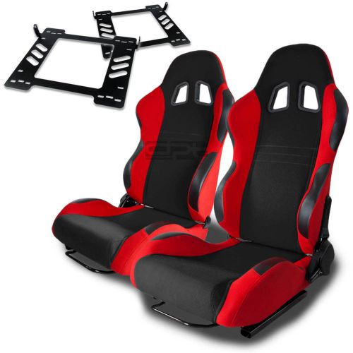 Type-7 racing seat black red woven+silder+for 07-14 wrangler 4-door bracket x2