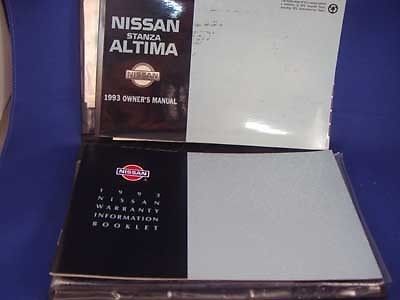 1993 nissan stanza altima factory owners manual with the cover