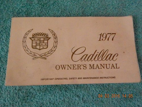 1977 original cadillac el dorado sedan, de ville owners  manual .