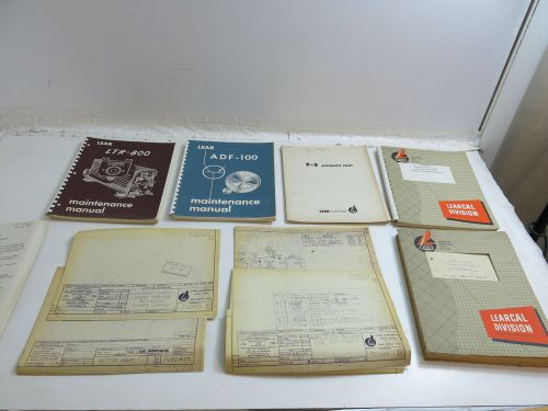 Lot of lear vintage manuals for direction finders, transceiver, auto pilot, blue