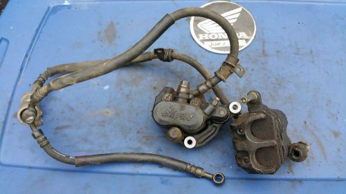 1990 honda hurricane cbr600f1 front brake calipers w/lines 87 88 89 90 cbr 600