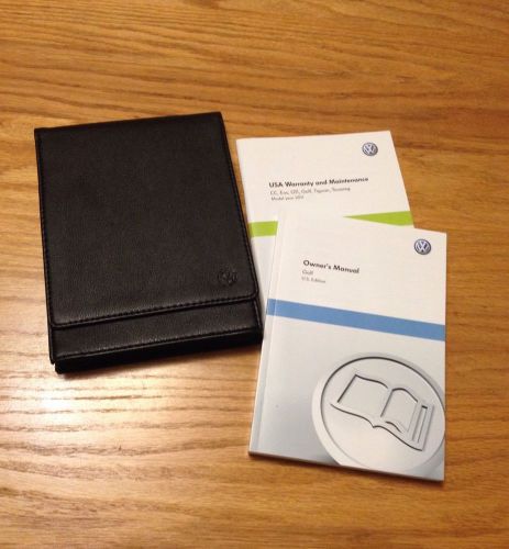 Volkswagen vw golf u.s edition owner&#039;s manual with leather case