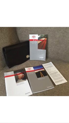 2015 toyota corolla oem owners manual set with warranty guide and case