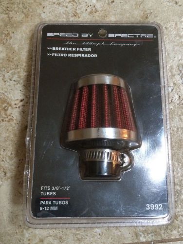 Spectre 3992 performance chrome nipple crankcase vent filter breather