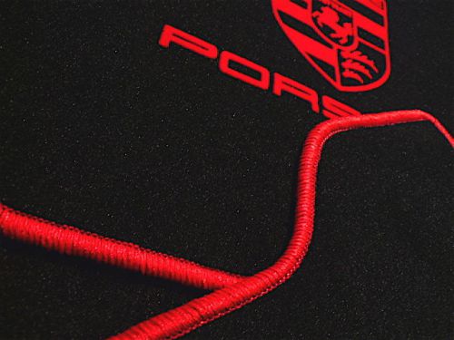 Velours mat set for porsche 911 coupe 1984/89 black/red