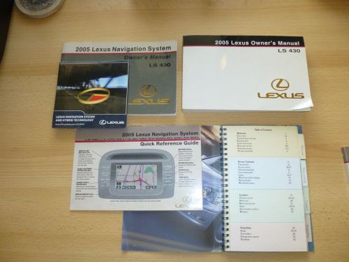 2005 lexus ls430 owners manual with navigation cd rom  &amp; various supplements