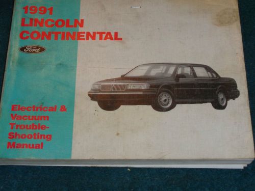 1991 lincoln continental / wiring diagram shop manual / original fomoco book