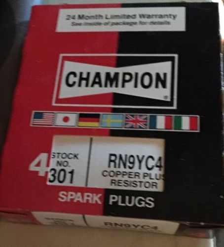 Champion spark plugs stock # 301, rn9yc4 copper plus resistor, new