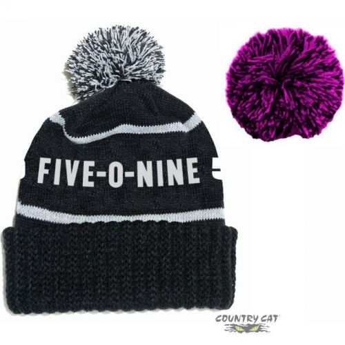 509 adult one-size fits most detachable pom beanie hat - black / pink