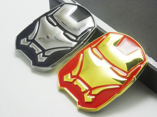 Car motorcycle trunk chrome badge emblem sticker rear badge metal  iron man