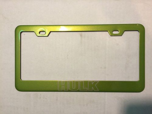 Green hulk license plate frame