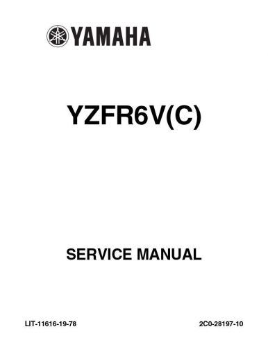 New yamaha yzfr6v(c) yzf r6v repair service manual print book. free s&amp;h