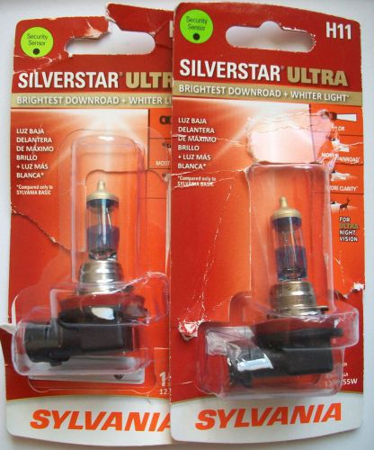 New lot of 2 sylvania silverstar ultra bulbs lamps h11