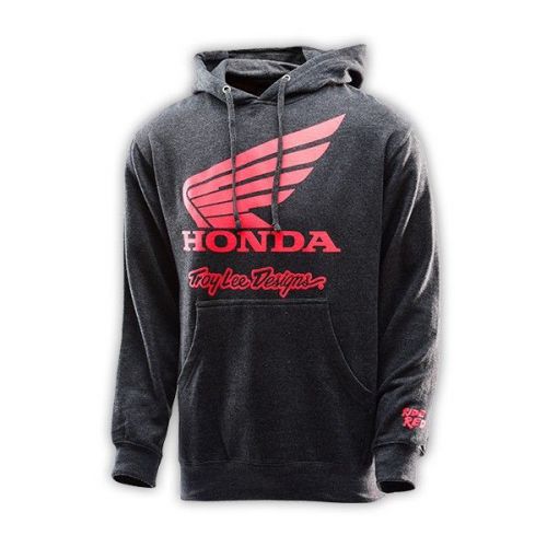 Troy lee designs 2016 honda wing mens pullover hoodie charcoal heather gray/red