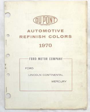 1970 ford lincoln mercury dupont color paint chip book all models original