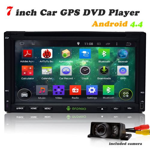 7&#034; in dash double 2 din android 4.4 os car stereo dvd player gps navigation bt