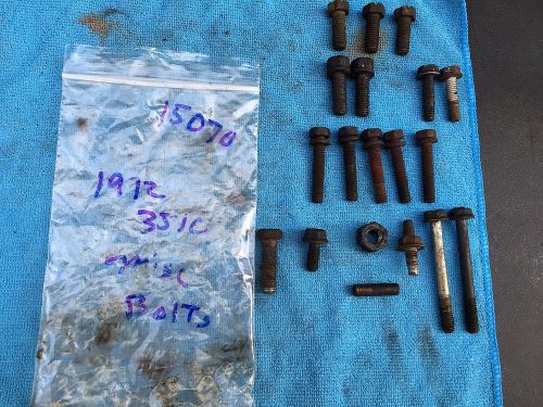 351 c cleveland water pump &amp; front cover mounting bolts, original ford mustang