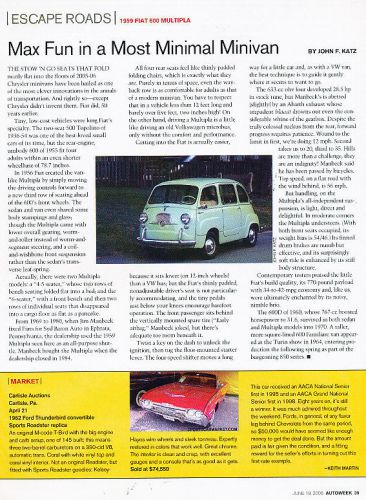 2006 1959 fiat 600 multipla classic article a16-b