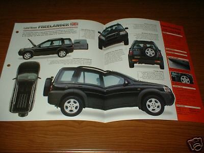 1998 land rover freelander spec sheet brochure photo