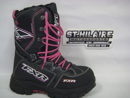 Fxr snowmobile boot (one only) amputee right women&#039;s size 9 blk/pnk