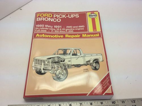 Haynes manual 880 ford pick ups bronco 80-91 auto truck repair book f100 to f350