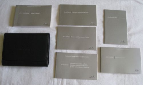 2014 infiniti qx60 suv owners manual set w/case, quick ref &amp; nav guide (nq)