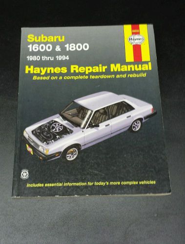 Haynes repair manual for subaru 1600 &amp; 1800  (1980 thru 1994)