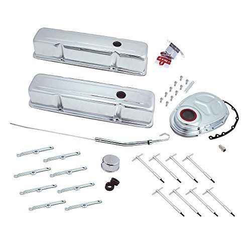 Spectre performance 5404 chrome deluxe dress up kit for small block chevy