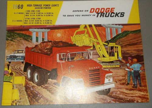 1960 dodge truck catalog high tonnage power giants gasoline powered