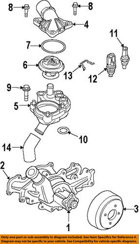 Ford oem 2l5z8592bb engine coolant thermostat housing-thermostat housing