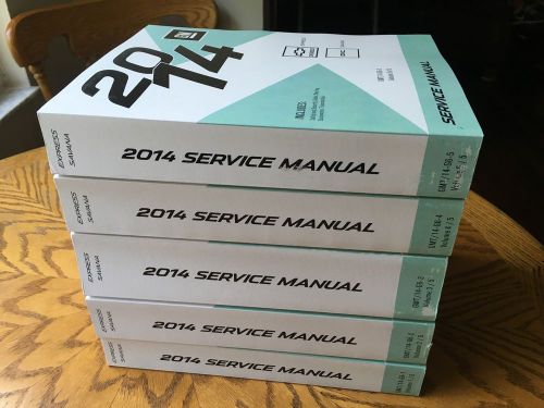 2014 gm chevy express gmc savana service shop repair workshop manual set new