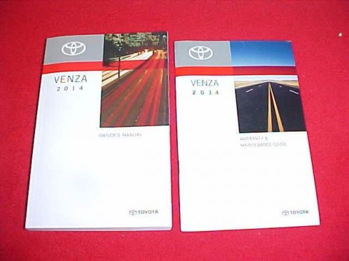 2014 original toyota venza owners manual service guide book kit 14 maintenance